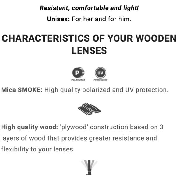 NIB: BANG Mexico: Wooden Polarized Sunglasses: Native Walnut - Picture 9 of 12